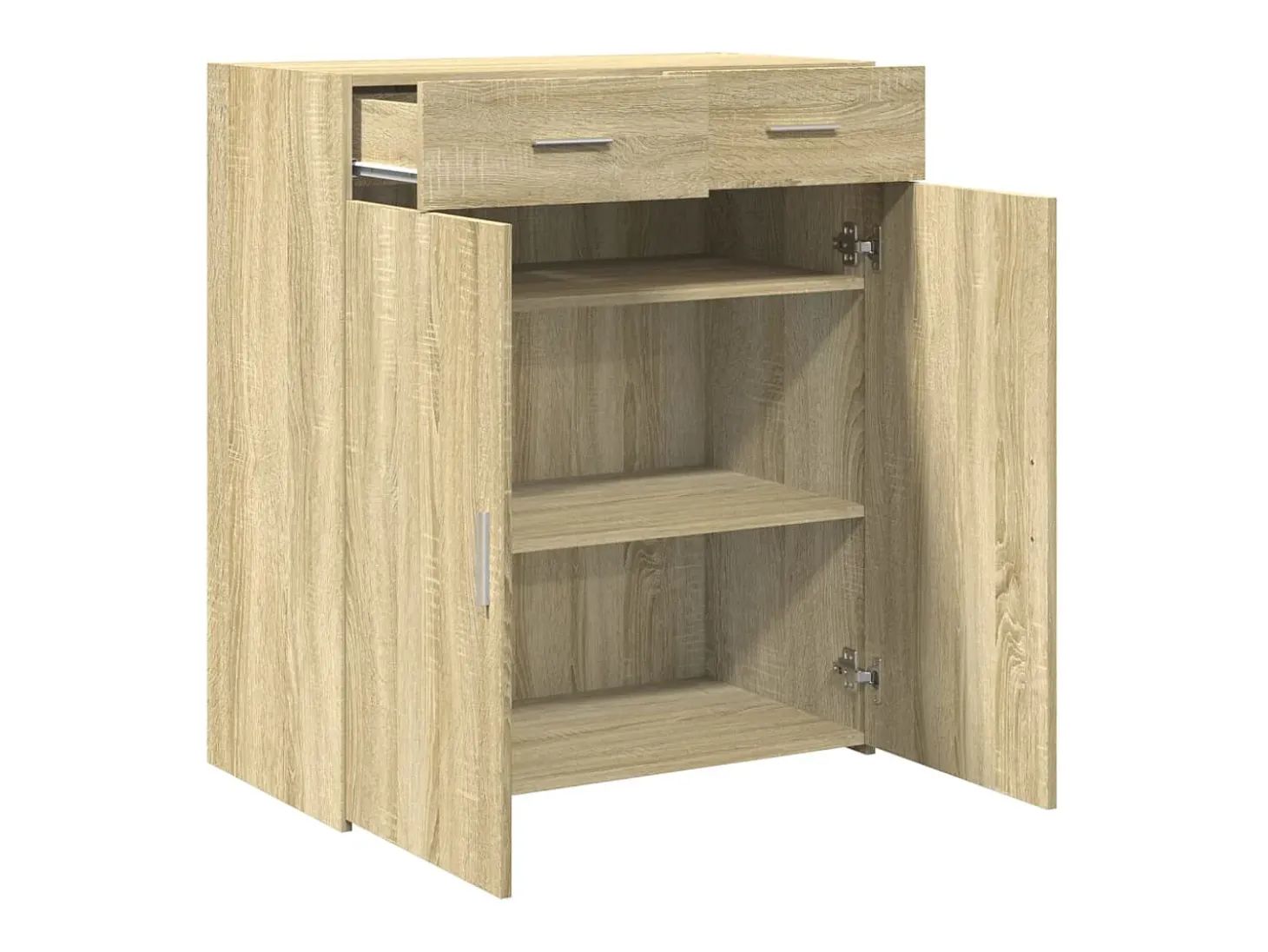 Aparador de roble Sonoma 80x42,5x93 cm madera de ingeniería
