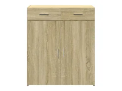 Aparador de roble Sonoma 80x42,5x93 cm madera de ingeniería
