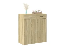 Aparador de roble Sonoma 80x42,5x93 cm madera de ingeniería