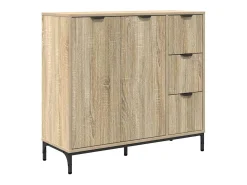 Aparador de roble Sonoma 89,5 x 33 x 82 cm Madera de ingeniería