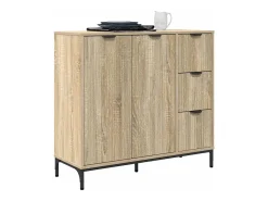 Aparador de roble Sonoma 89,5 x 33 x 82 cm Madera de ingeniería