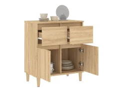 Aparador de roble Sonoma 60x35x70 cm Madera de ingeniería
