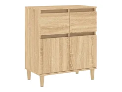 Aparador de roble Sonoma 60x35x70 cm Madera de ingeniería