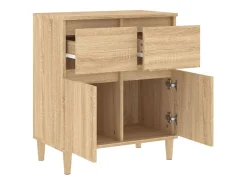 Aparador de roble Sonoma 60x35x70 cm Madera de ingeniería