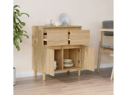 Aparador de roble Sonoma 60x35x70 cm Madera de ingeniería