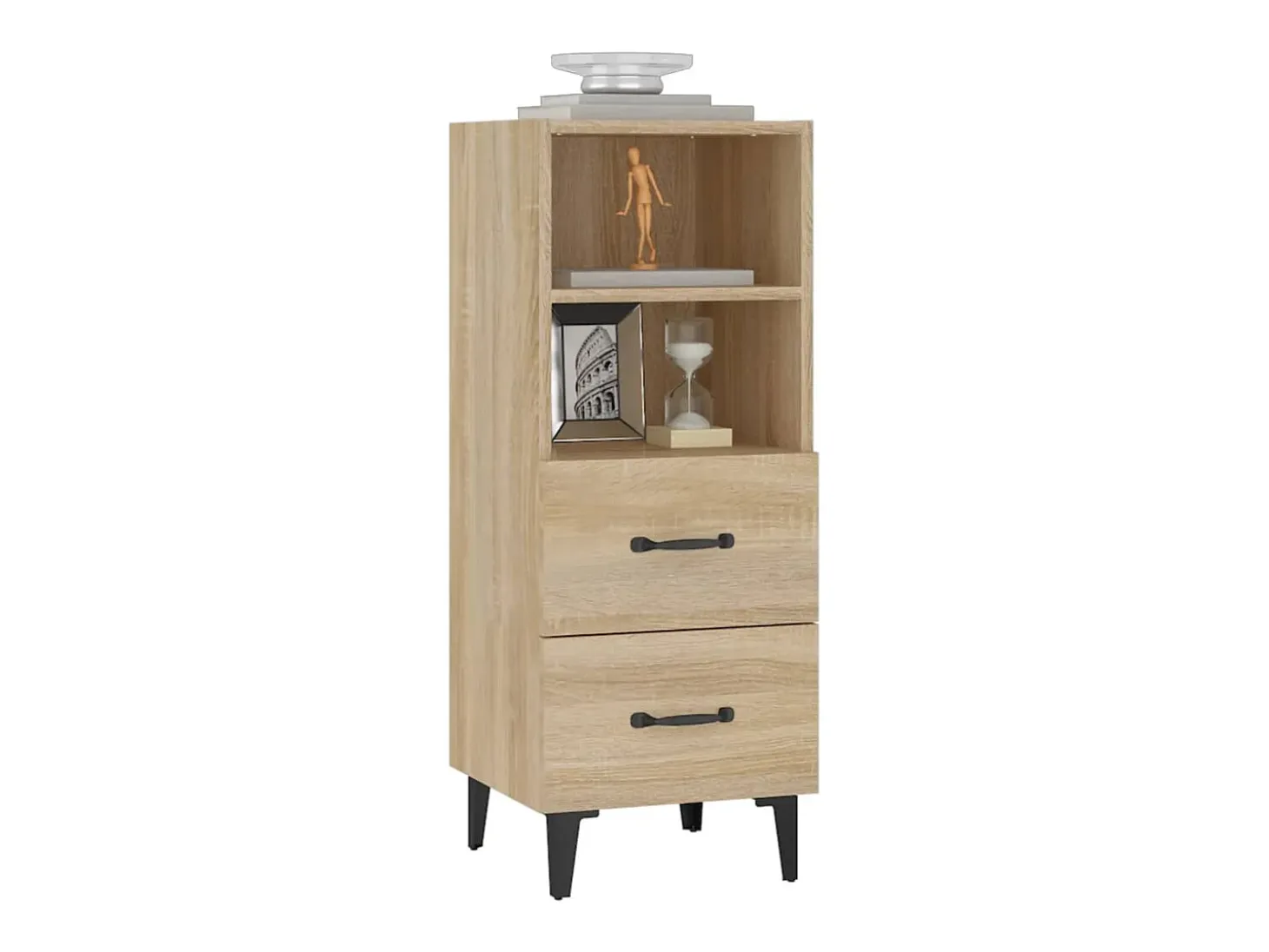 Aparador de roble Sonoma 34,5 x 34 x 90 cm Madera de ingeniería