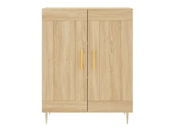 Aparador de roble Sonoma 69,5x34x90 cm madera de ingeniería