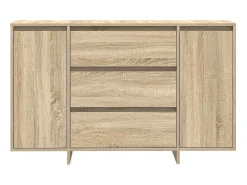 Aparador de roble Sonoma 120x41x75 cm en madera de ingeniería