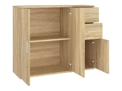 Aparador de roble Sonoma 91x29,5x75 cm Madera de ingeniería