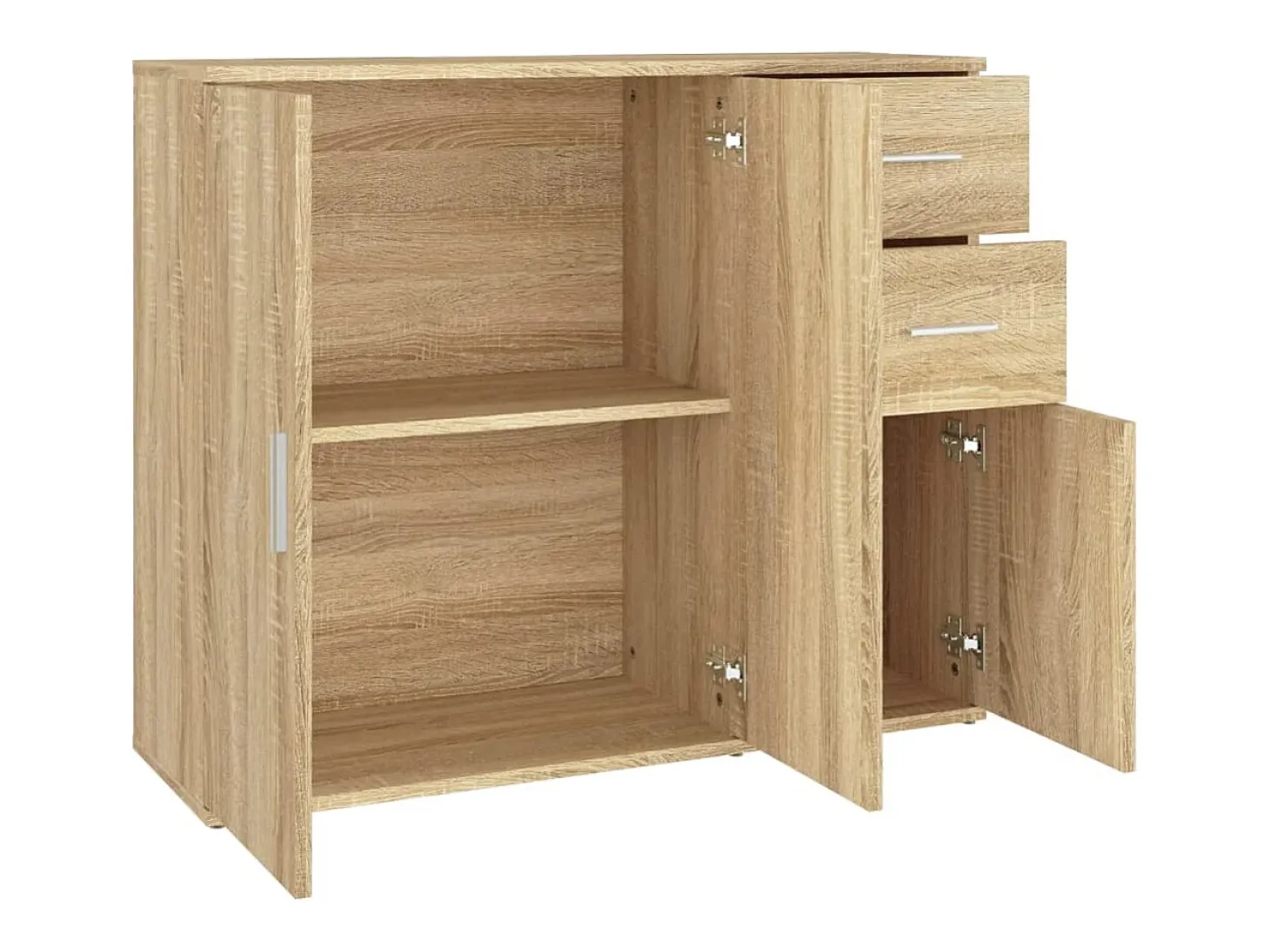 Aparador de roble Sonoma 91x29,5x75 cm Madera de ingeniería