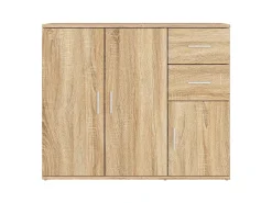 Aparador de roble Sonoma 91x29,5x75 cm Madera de ingeniería