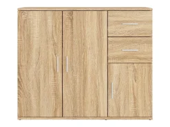 Aparador de roble Sonoma 91x29,5x75 cm Madera de ingeniería