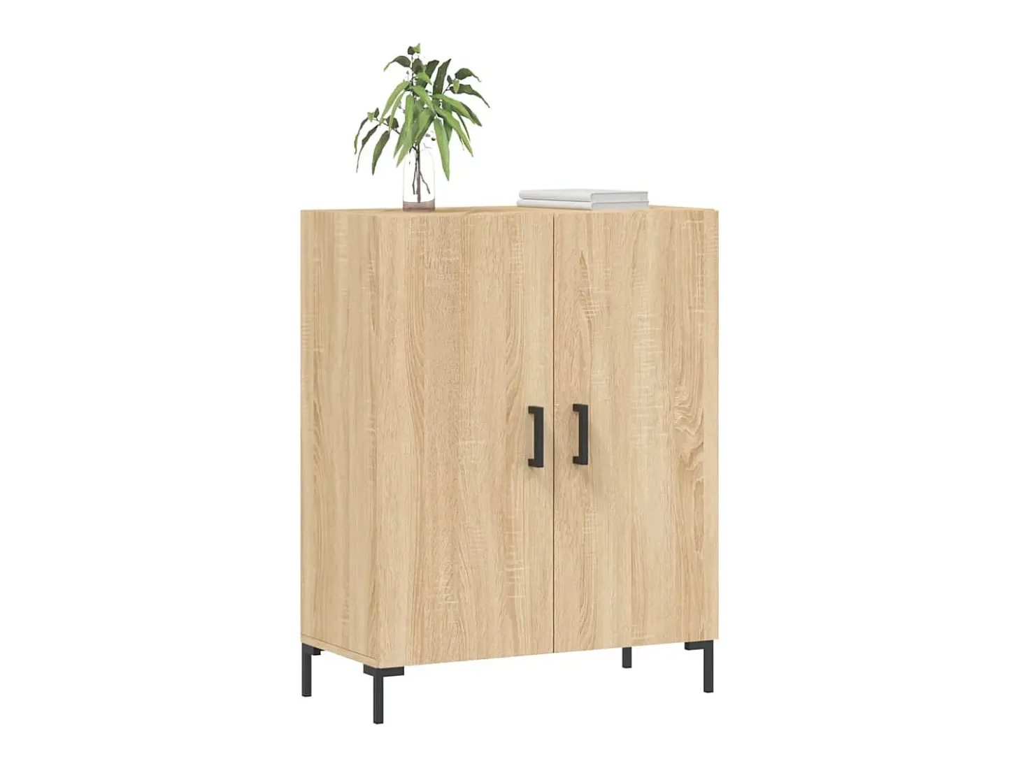 Aparador de roble Sonoma 69,5x34x90 cm madera de ingeniería