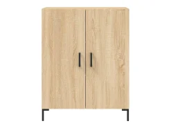 Aparador de roble Sonoma 69,5x34x90 cm madera de ingeniería