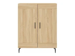 Aparador de roble Sonoma 69,5x34x90 cm madera de ingeniería