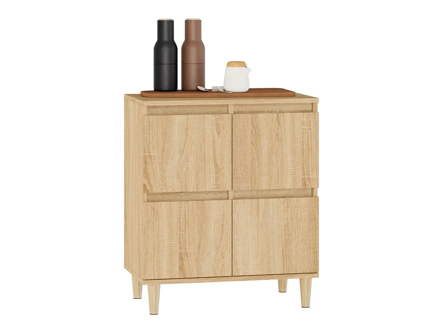 Aparador de roble Sonoma 60x35x70 cm Madera de ingeniería