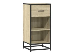 Aparador de roble Sonoma 35,5x35x76 cm madera contrachapada y metal