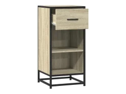 Aparador de roble Sonoma 35,5x35x76 cm madera contrachapada y metal
