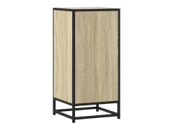 Aparador de roble Sonoma 35,5x35x76 cm madera contrachapada y metal