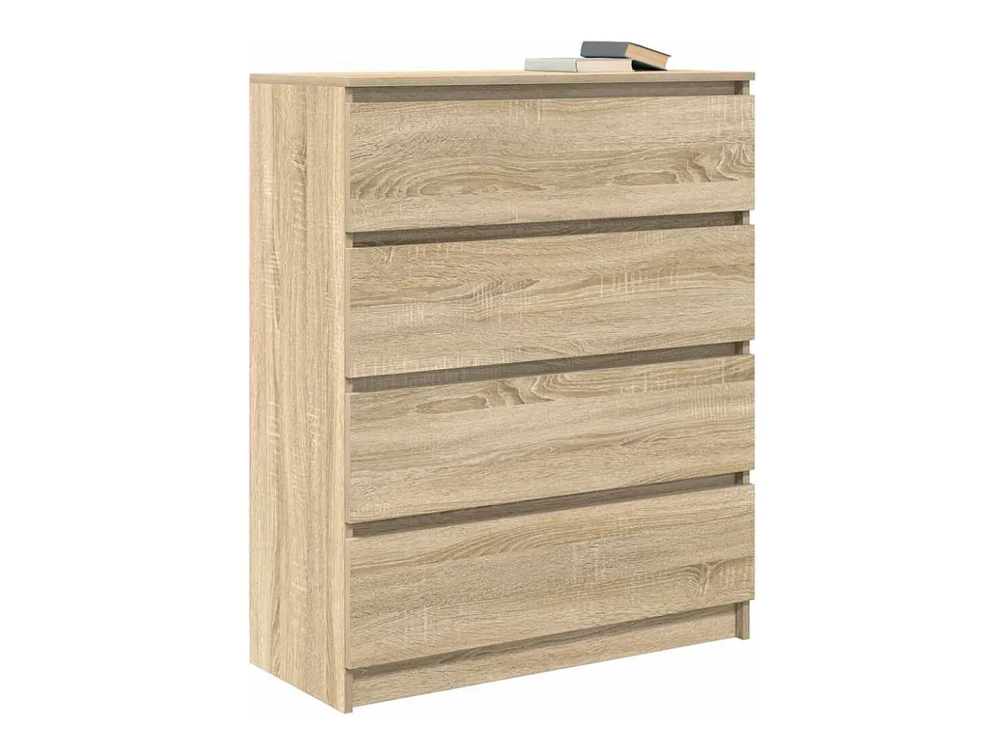 Aparador de roble Sonoma 80x35x99 cm madera de ingeniería