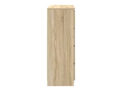 Aparador de roble Sonoma 80x35x99 cm madera de ingeniería