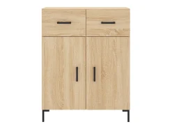 Aparador de roble Sonoma 69,5x34x90 cm madera de ingeniería