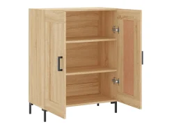 Aparador de roble Sonoma 69,5x34x90 cm madera de ingeniería