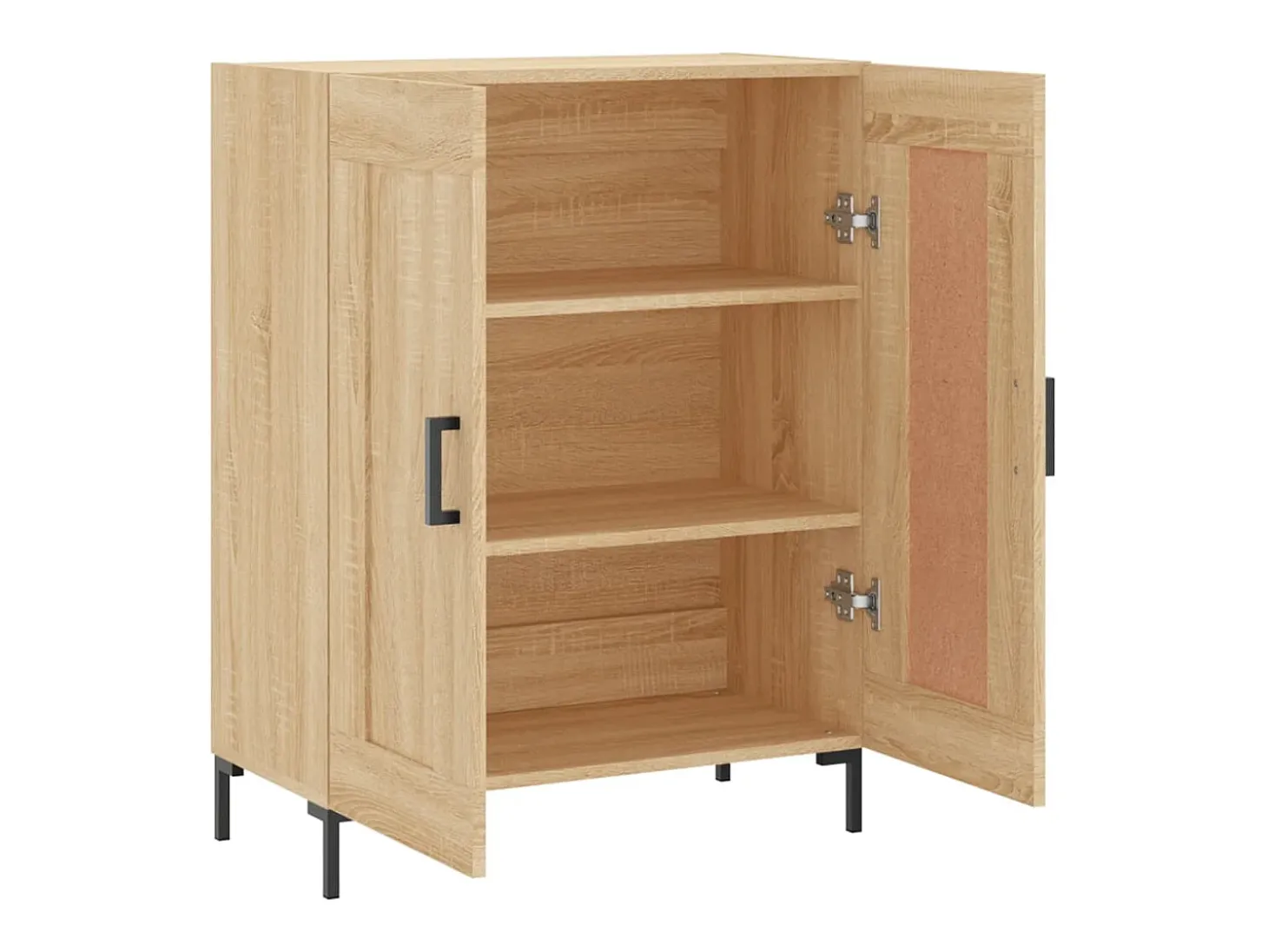 Aparador de roble Sonoma 69,5x34x90 cm madera de ingeniería