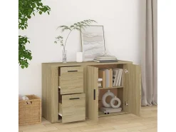 Aparador de roble Sonoma 100x33x59,5 cm Madera de ingeniería