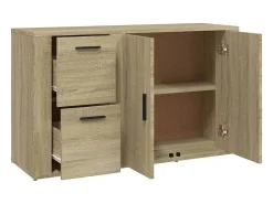Aparador de roble Sonoma 100x33x59,5 cm Madera de ingeniería