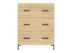 Aparador de roble Sonoma 69,5x34x90 cm madera de ingeniería