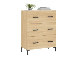 Aparador de roble Sonoma 69,5x34x90 cm madera de ingeniería