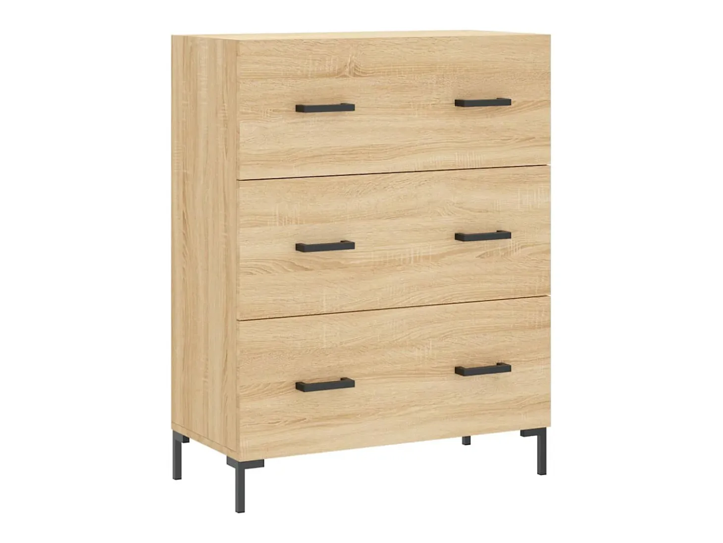 Aparador de roble Sonoma 69,5x34x90 cm madera de ingeniería