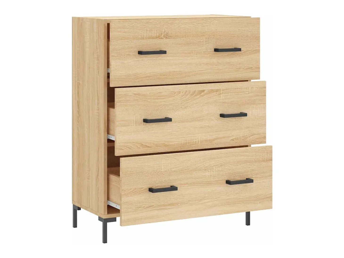 Aparador de roble Sonoma 69,5x34x90 cm madera de ingeniería