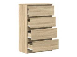 Aparador de roble Sonoma 60x35x98,5 cm Madera de ingeniería