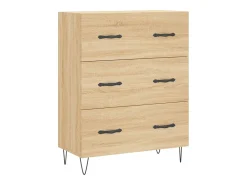 Aparador de roble Sonoma 69,5x34x90 cm madera de ingeniería