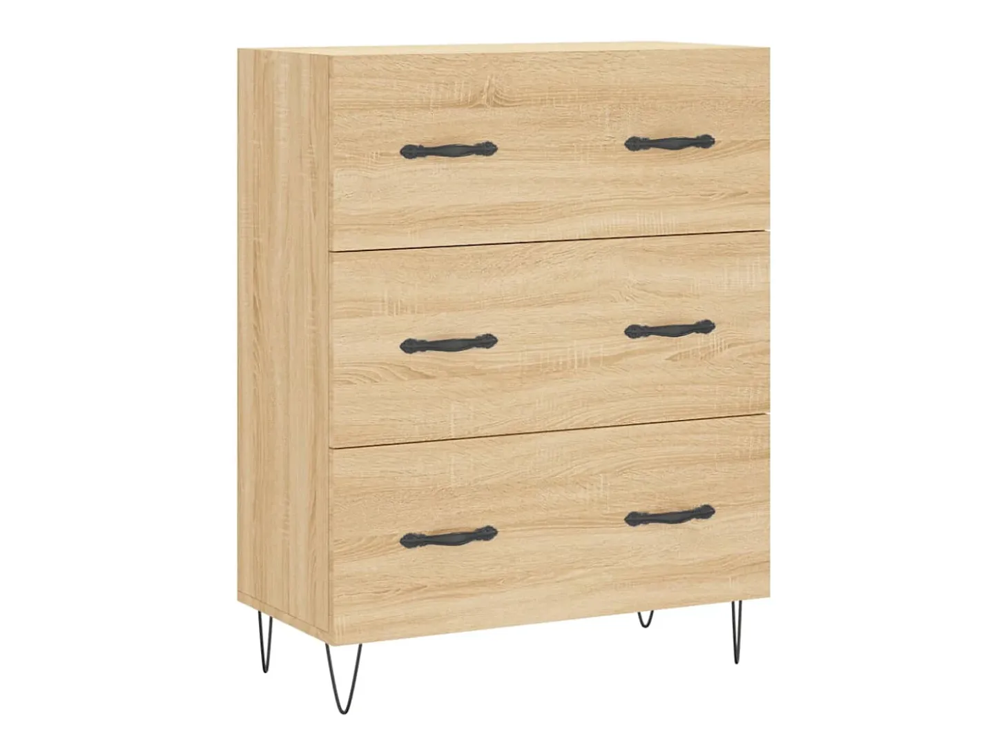 Aparador de roble Sonoma 69,5x34x90 cm madera de ingeniería