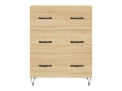 Aparador de roble Sonoma 69,5x34x90 cm madera de ingeniería