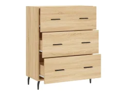 Aparador de roble Sonoma 69,5x34x90 cm madera de ingeniería