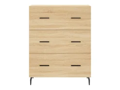 Aparador de roble Sonoma 69,5x34x90 cm madera de ingeniería