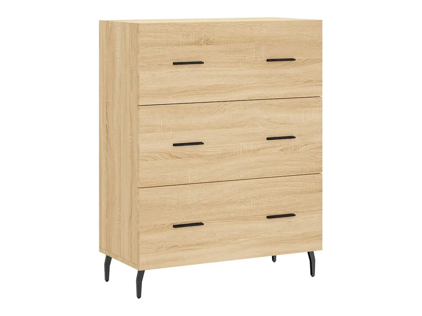 Aparador de roble Sonoma 69,5x34x90 cm madera de ingeniería