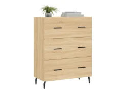 Aparador de roble Sonoma 69,5x34x90 cm madera de ingeniería