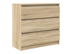 Aparador de roble Sonoma 80x35x76 cm de madera de ingeniería