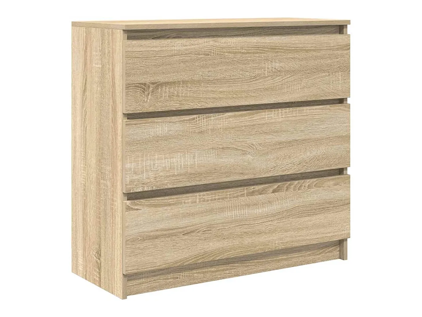 Aparador de roble Sonoma 80x35x76 cm de madera de ingeniería