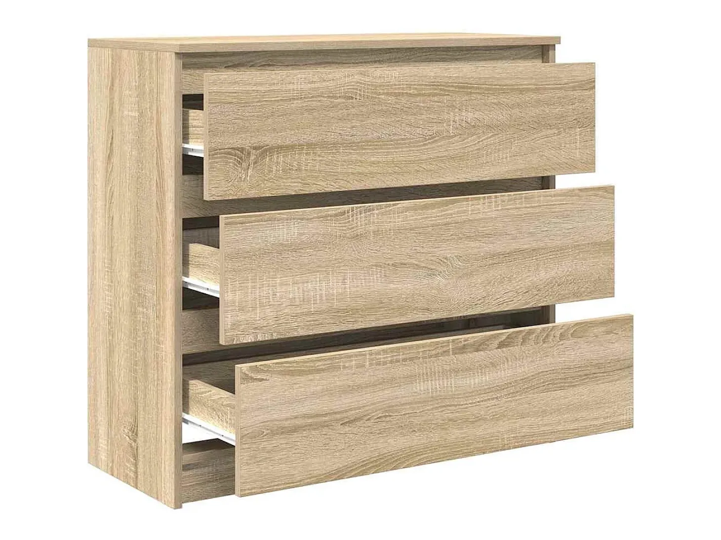 Aparador de roble Sonoma 80x35x76 cm de madera de ingeniería
