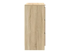 Aparador de roble Sonoma 80x35x76 cm de madera de ingeniería