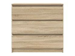 Aparador de roble Sonoma 80x35x76 cm de madera de ingeniería