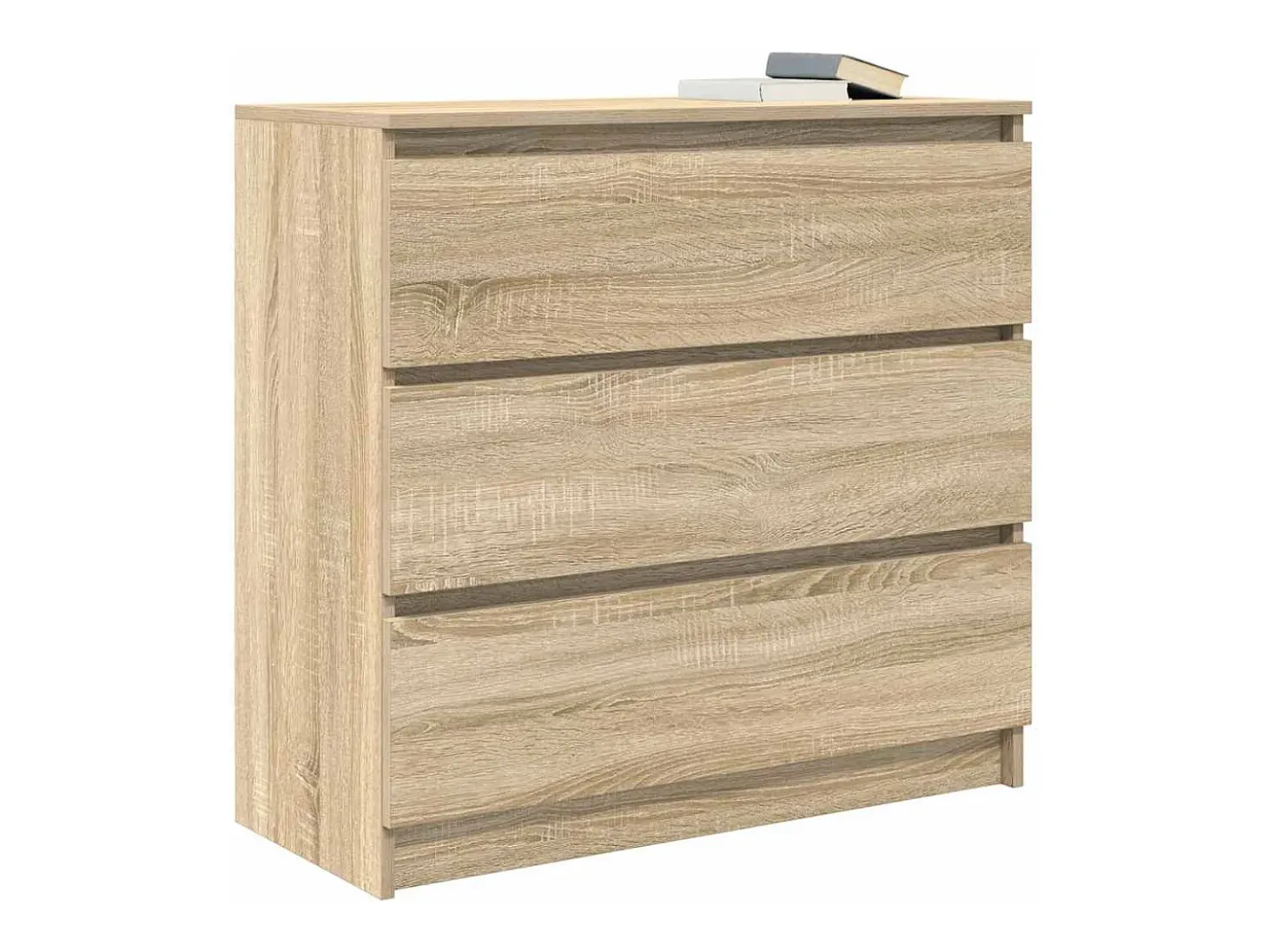 Aparador de roble Sonoma 80x35x76 cm de madera de ingeniería