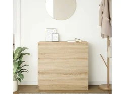 Aparador de roble Sonoma 80x35x76 cm de madera de ingeniería