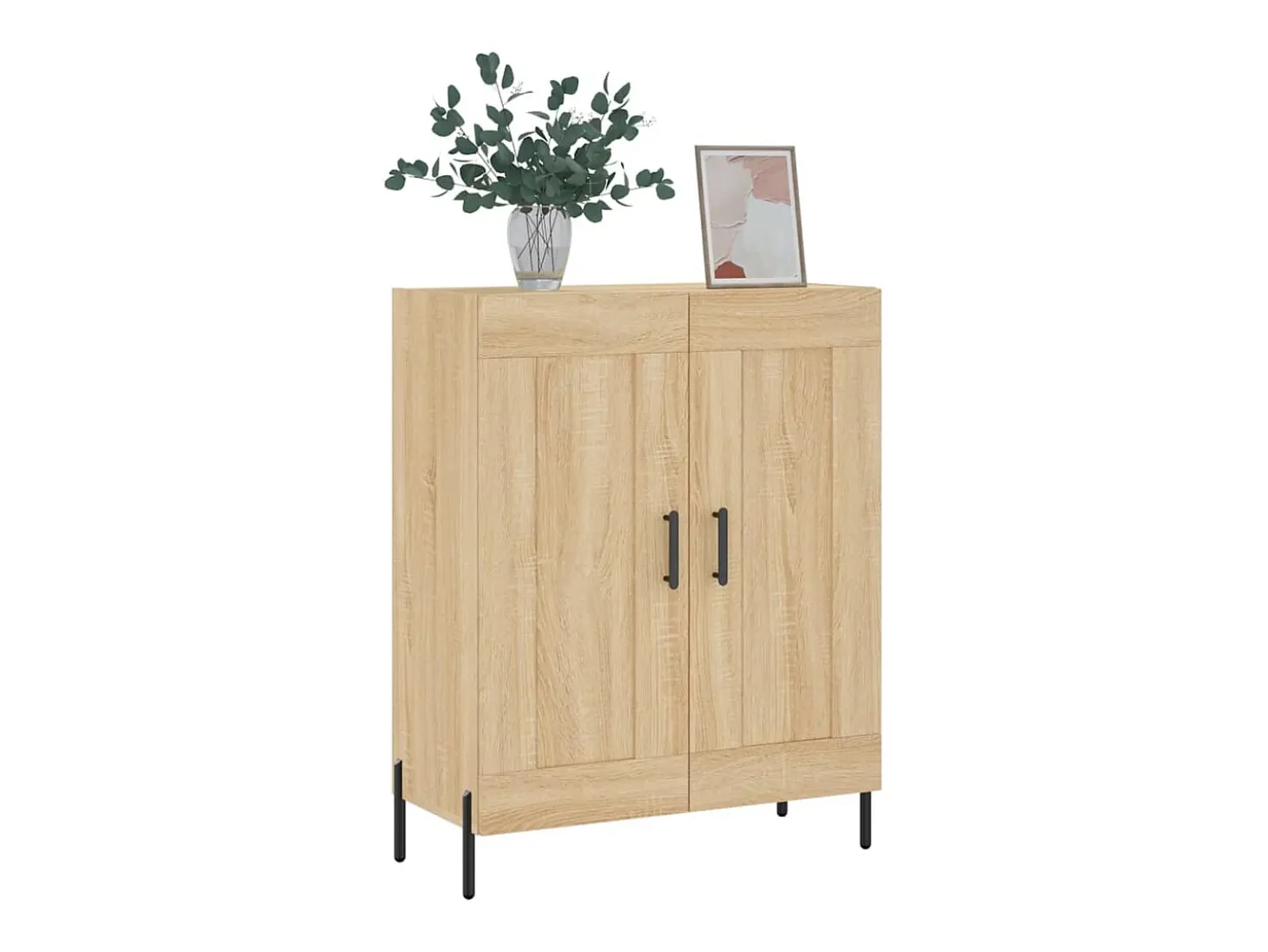 Aparador de roble Sonoma 69,5x34x90 cm madera de ingeniería